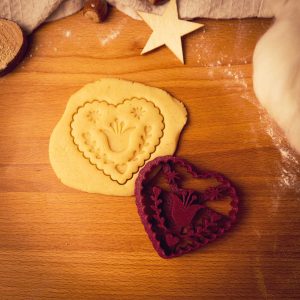 Vykrajovačka - Folk srdiečko vzor 3